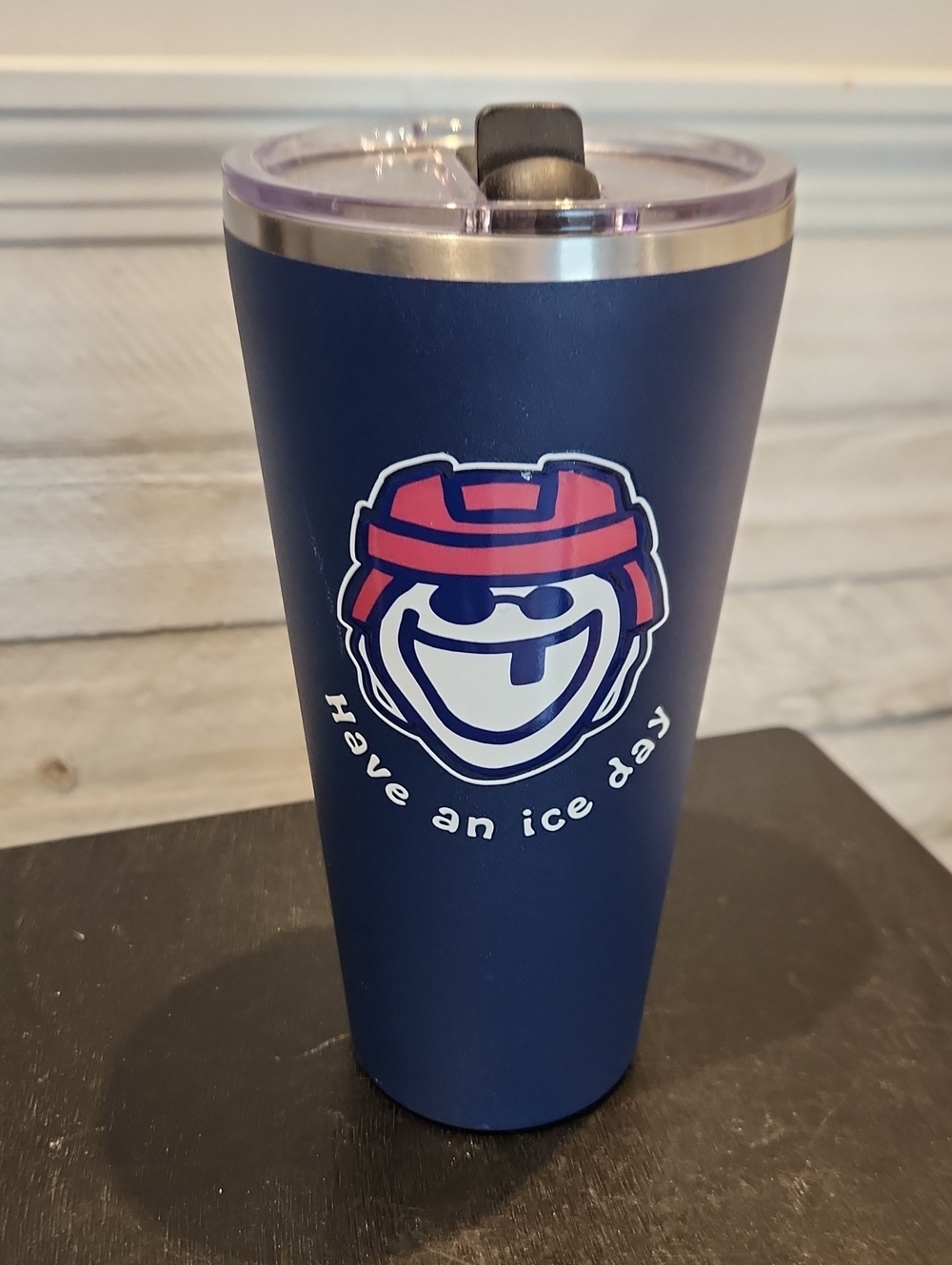 Life Is Good Have An Ice Day Navy Blue Travel Tumbler